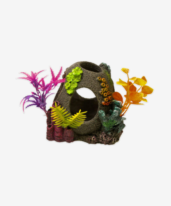 Exotic Environments Sunken Orb Floral Aquarium Ornament