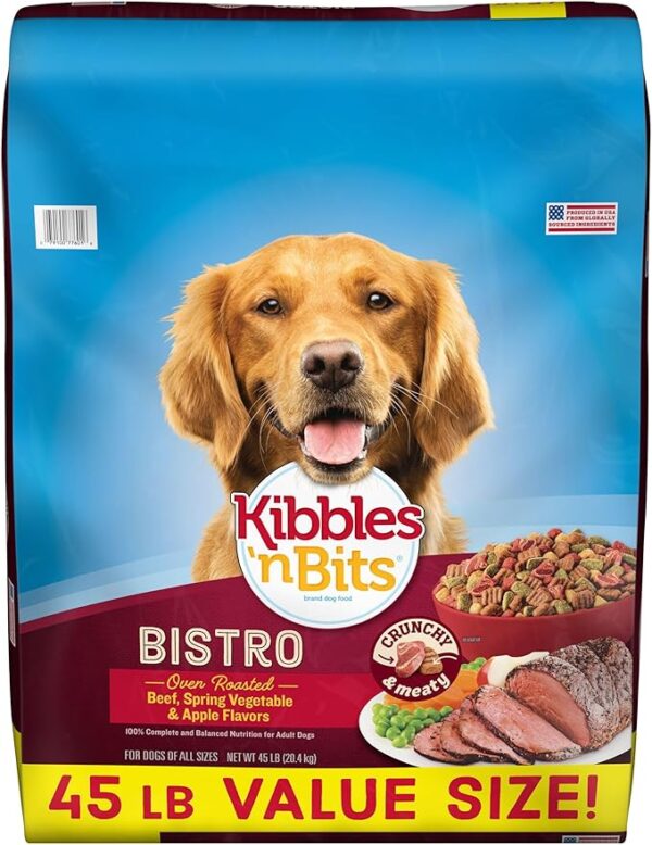 Kibbles ‘n Bits Bistro Oven Roasted Beef, Spring Vegetable & Apple Flavors Dry Dog